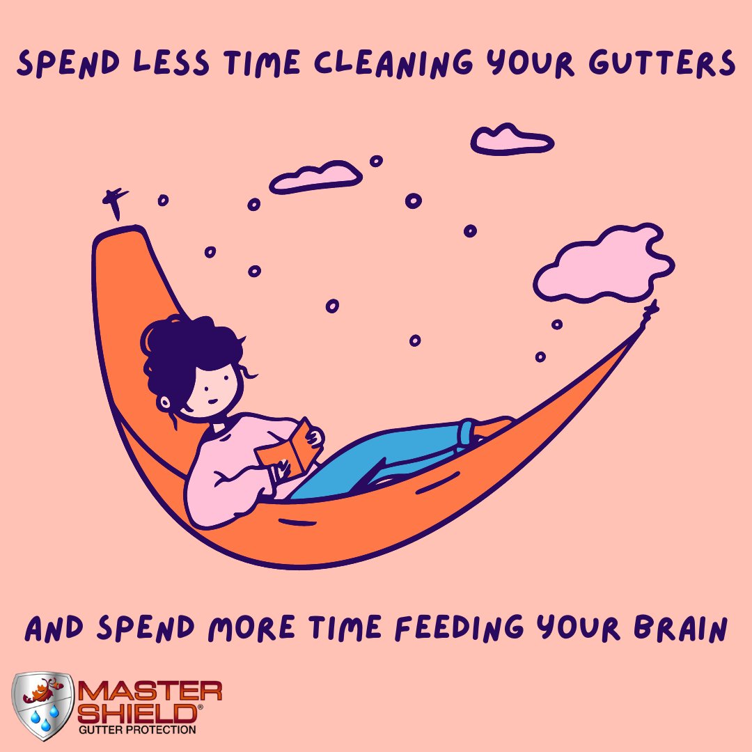 MastershieldHou's tweet photo. With our gutter guards, you can focus on the little things in life. Happy Read Across America Day! #MasterShield #gutterguards #homeimprovement #reading #homeexterior https://t.co/kWGWUojTWT