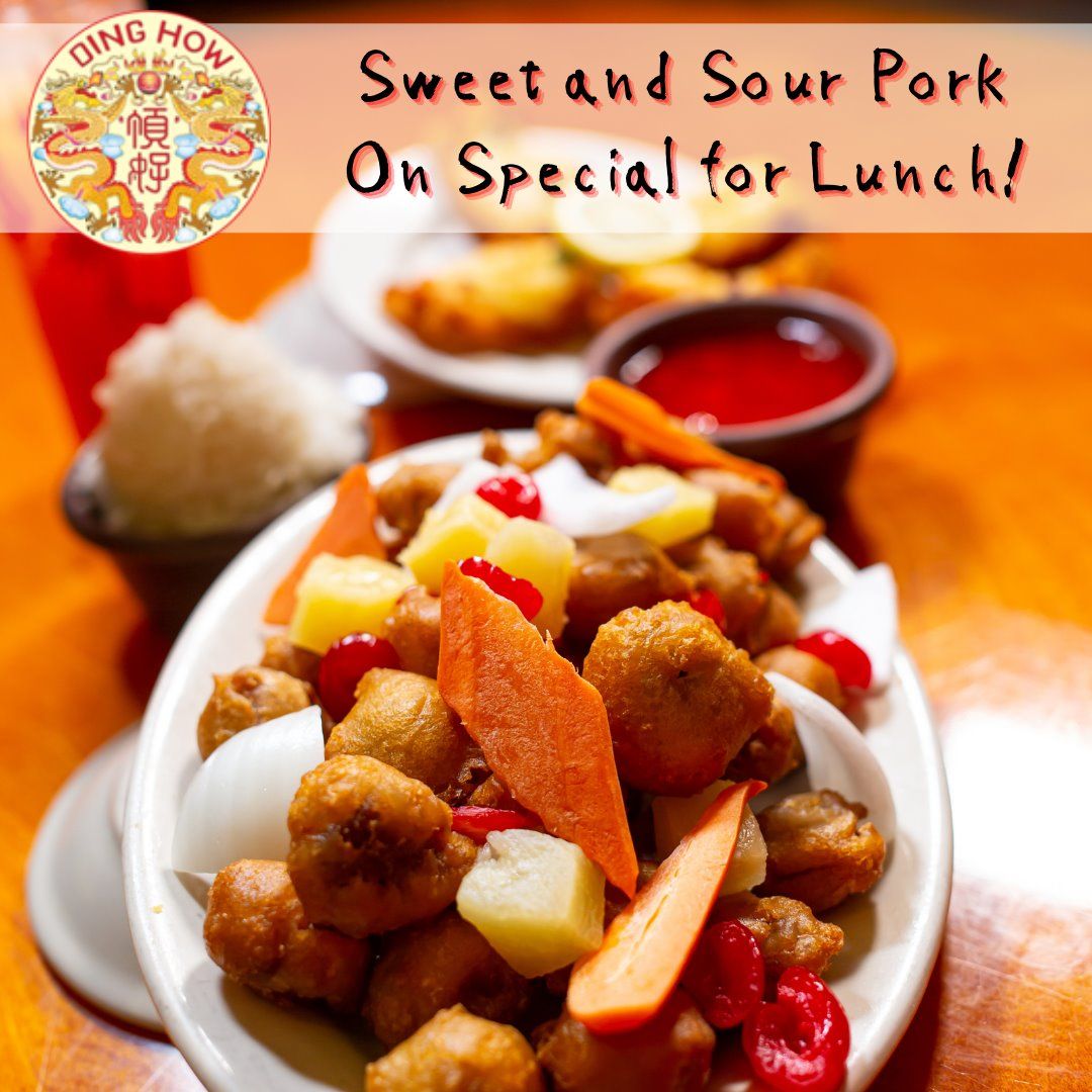 DingHowSA's tweet image. Sweet and Sour Pork is tempting you! Good thing it's on special every day for lunch until 2:30! Drop by and see your #DingHowFamily today!

Menus: buff.ly/2PvqNpW
Order Online: buff.ly/2EX6qhk
#DingHowSA