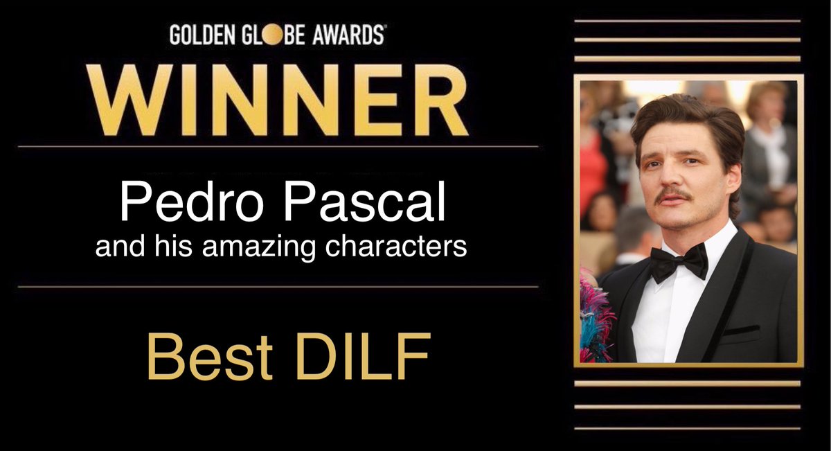 congratulations to pedro pascal (@PedroPascal1) on winning best DILF category! #WeLovePedroPascal
