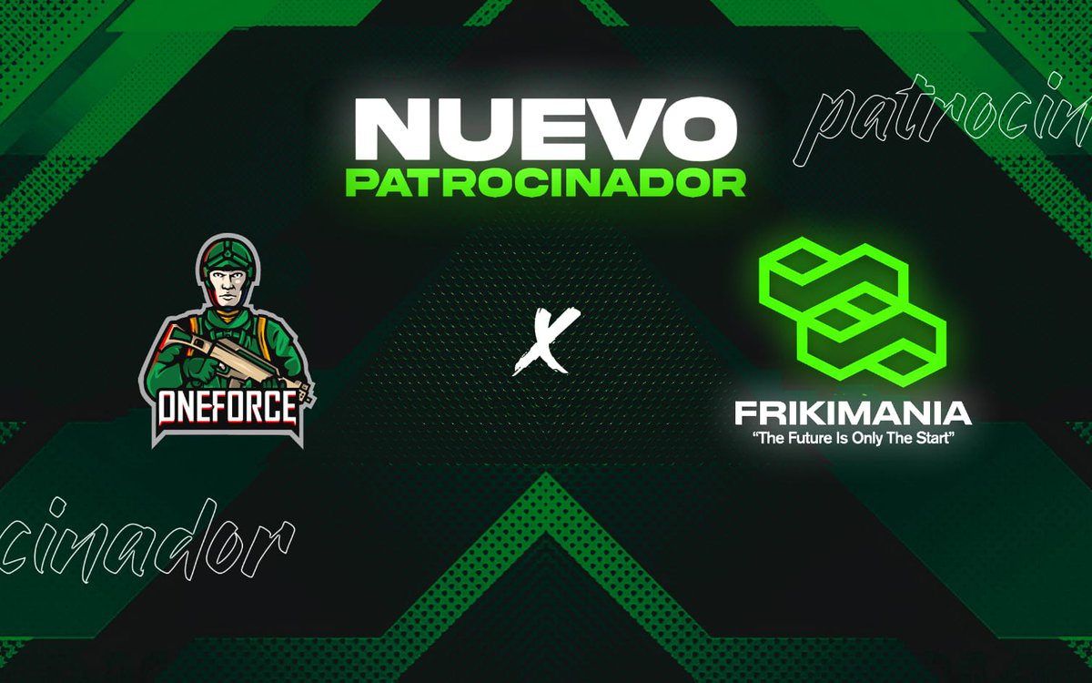 📌 [#Anuncio]

Anunciamos nuevo patrocinador del club. 🔥

Y ellos son... <a href="/FRIKIMANIAES/">FRIKIMANIA</a> 💥

Ahora nos toca trabajar juntos para que ambos proyectos llegen a la cima. 🔝

#GoOneForce 💚