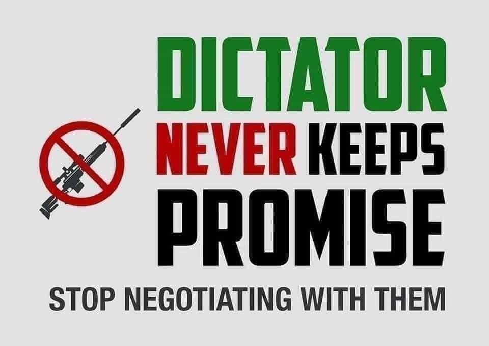 victory01012013's tweet photo. #nomorenegotiation
#rejectASEANResolution

@UNHumanRights @YangheeLeeSKKU @ronan_lee @Reaproy @freya_cole @MayWongCNA @POTUS @RapporteurUn @UN @Reaproy @TostevinM  @mrattkthu @drzarni Myanmar military is not even a military. THEY ARE TERRORIST! NO NEGOTIATION WITH TERRORIST! https://t.co/Ou8ptTB00h