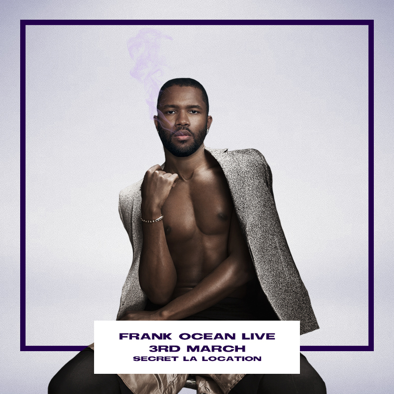 cal_frankocean's tweet photo. I'm playing a free show tomorrow night at a secret location in Los Angeles as a Post-Grammy celebration. The full show will be streamed live on Encore.

If you're in the city, follow my Encore profile today to get clues about the location and how to get your tickets. https://t.co/wTaVrTtuaL