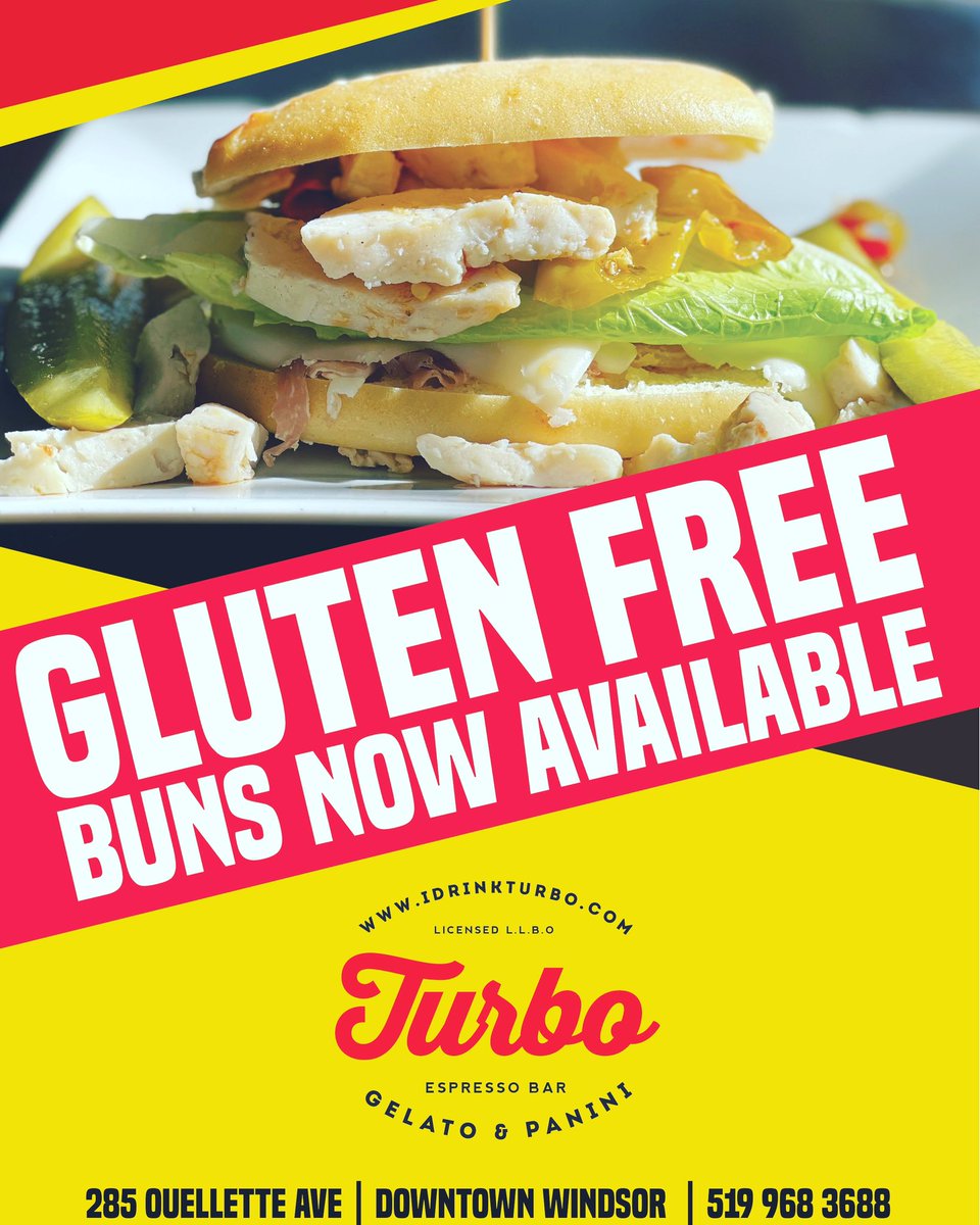 Gluten Free buns now available <a href="/idrinkturbo/">Turbo Espresso Bar</a>