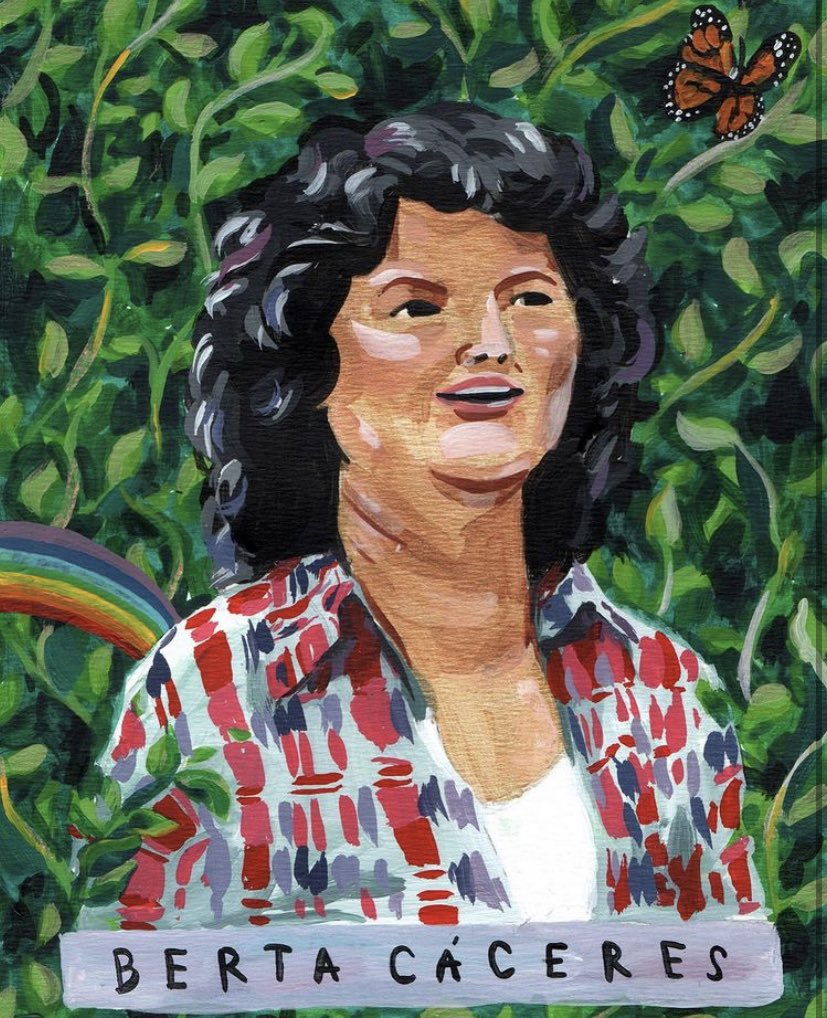 BERTA CÁCERES VIVE!

5 años desde el femicidio de Berta, se sigue pidiendo justicia, no impunidad. 

Libertad y vida para todas la defensoras de derechos humanos y de la tierra. 

#BertaCaceres #BertaVive 

Ilustración de: *@seelvana