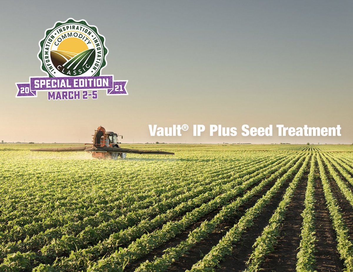BASFAgProducts's tweet photo. Join BASF at 2:30 p.m. CST to learn what's new with our #VaultIP Plus Seed Treatment. This soybean inoculant provides fresh, active rhizobia for healthier plants and increased yield potential. @ComClassic #Classic21 https://t.co/G3XH08mcIF https://t.co/d0TfcfKgwf