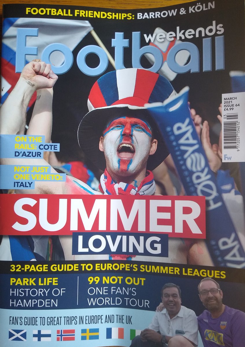 EuroExperiences's tweet photo. Great new issue of @FootyWeekends magazine with a comprehensive guide to summer football across Europe. 
If you need help planning your football trip get in touch
@GroundhoppingE @bpl_english @premiumliiga @GeorgiaGff @footballiceland @FAIreland @futbolslatvia @SwedishFoot https://t.co/U2LbTTnAC9