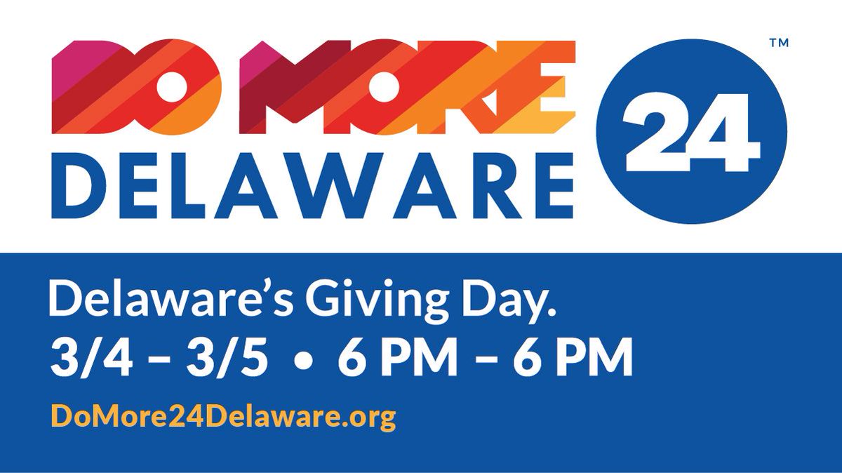 We are looking forward to #domore24de Delaware's biggest giving day! Give where you live on March 4th and 5th from 6pm to 6pm. #netde #delaware #liveunited
