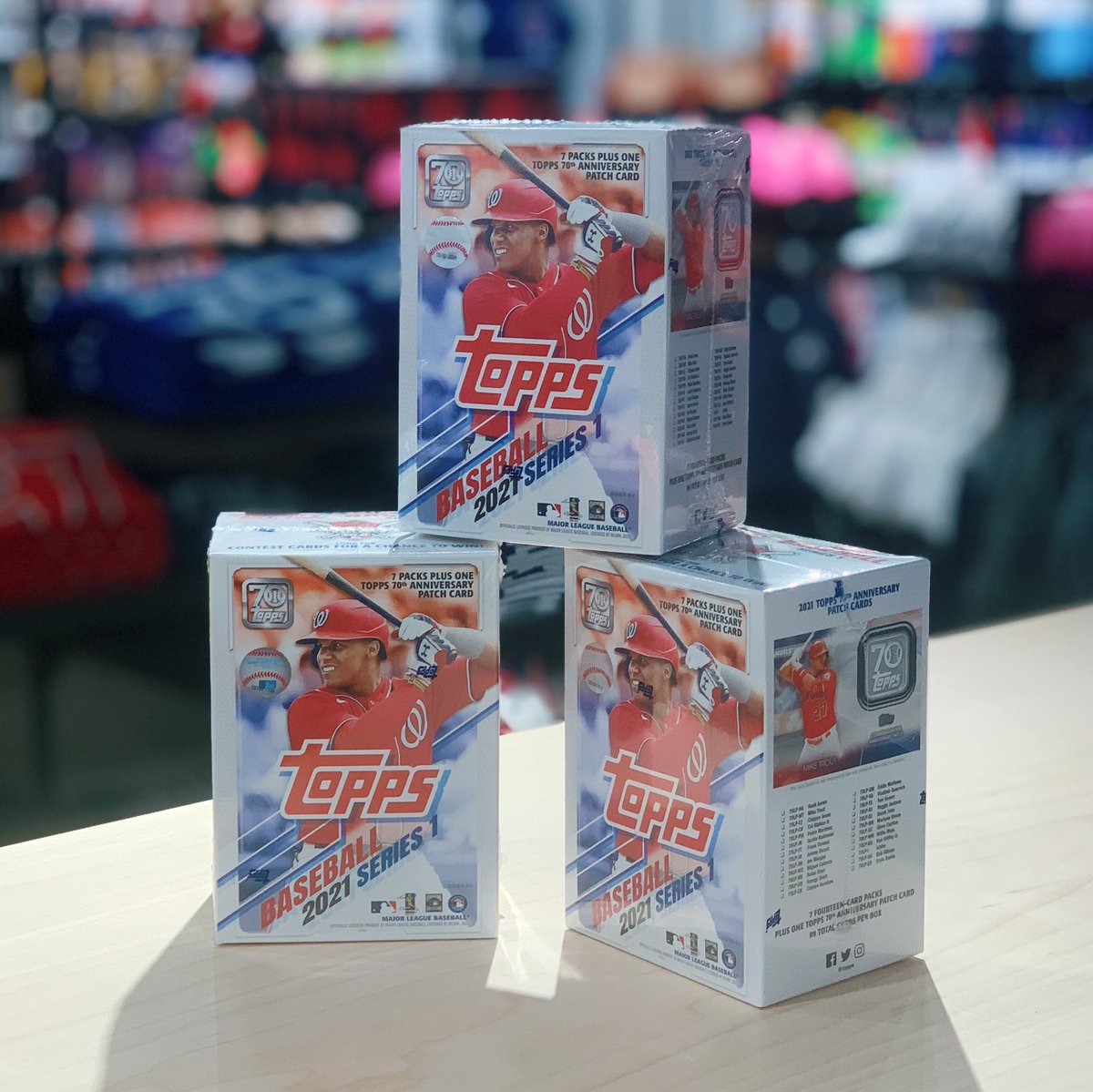 Happy <a href="/Topps/">Topps</a> baseball card season! Enter for your chance to win 1 Blaster Box of 2021 Topps Series 1 Baseball!

To enter:

1) Follow <a href="/mlbstorenyc/">MLB Store</a>
2) Retweet this post
3) Reply to this post with what card you hope to receive!

2 random winners will be selected on Tuesday, March 9.