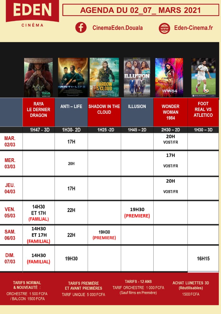 BenBAYOKE's tweet photo. PROGRAMME DE LA SEMAINE #CINEMAEDEN & #CANALOLYMPIA DOUALA BESSENGUE
#MOVIEADDICTED
#DOPE
#DOUALACESTLAPUISSANCE
#DCLP
#DLAOUT https://t.co/JYH3CB3XT9