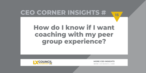 LXCouncil's tweet photo. Executive coaching and business peer groups are very different experiences with different outcomes.  How do I discern what is the best choice for me? https://t.co/CEe5cfFI9e https://t.co/GuU2MWWElE