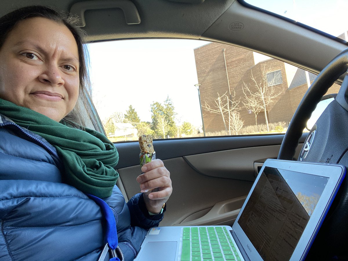 Lunch and planning time in my new office! There’s no heat, but if I park next to the building, there’s internet! #ForwardTogetherAPS