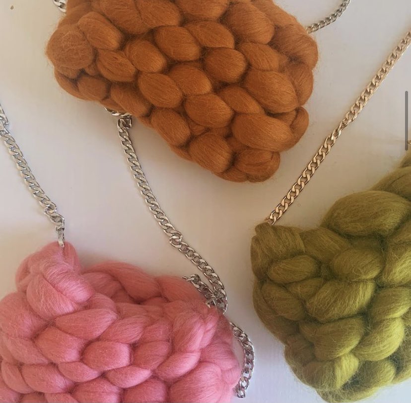 Twitter can you do your thing and blow up my “Chonky” Bags🍓🍓 meet the “broccoli”, “Berry” and “Amber” bag 🥦 First drop will be on my Insta @flynn_designs in a week or two!