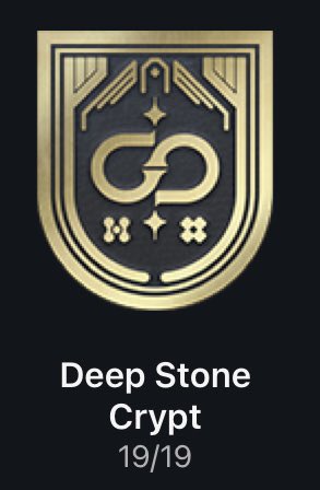 Johnikaze's tweet image. Not sure how I got such good rng, but I got both the weapons I was missing in last nights raid run &amp;amp; we finished the #DeepStoneCrypt triumph! 1 triumph seal down, 2 more to go this season. 

Thank you @1989325INLINE6 @Sodapop55_ @blu04_ Demise &amp;amp; jmt for running w/ me!