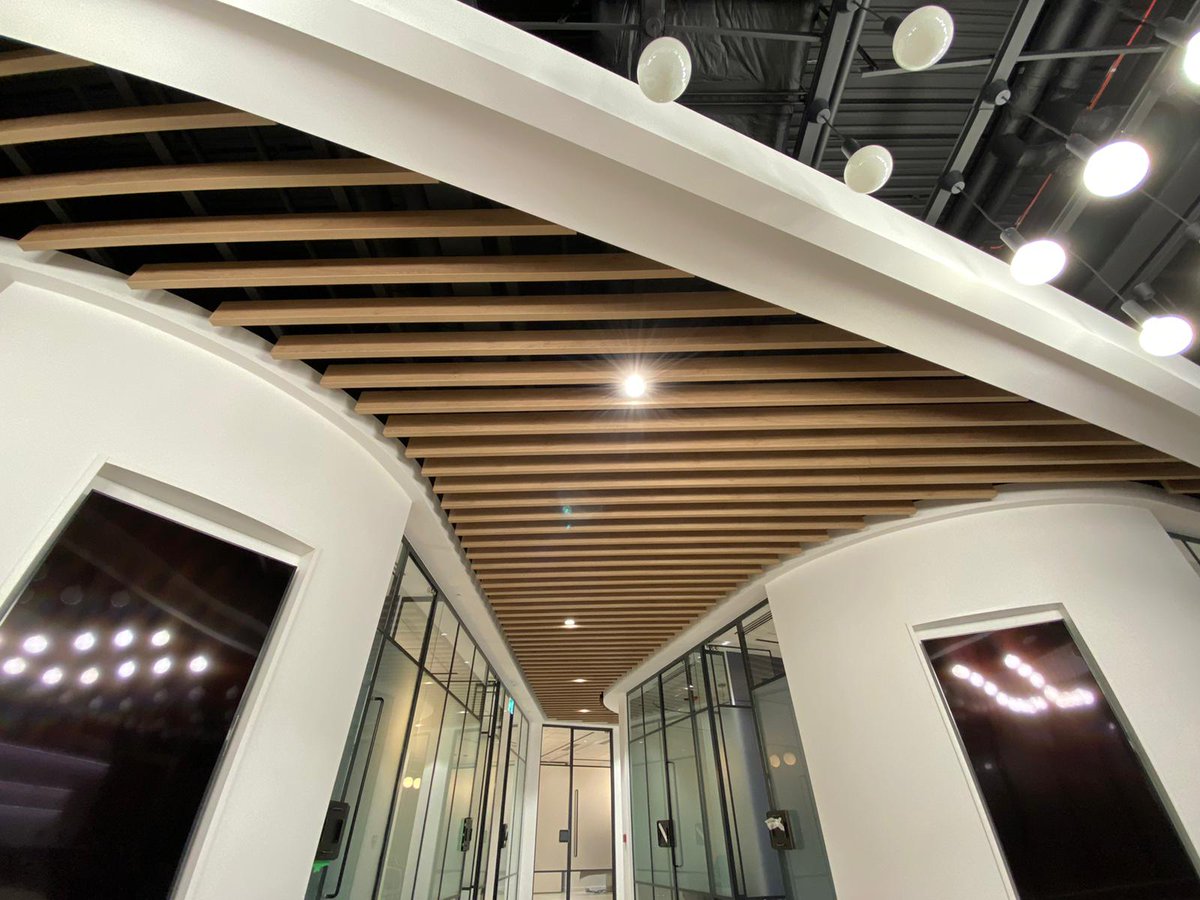 LEVELBESTSOLUTI's tweet photo. Bespoke Timber Ceilings installed at a recently completed project at 22 Bishopsgate https://t.co/rLES7biyiv