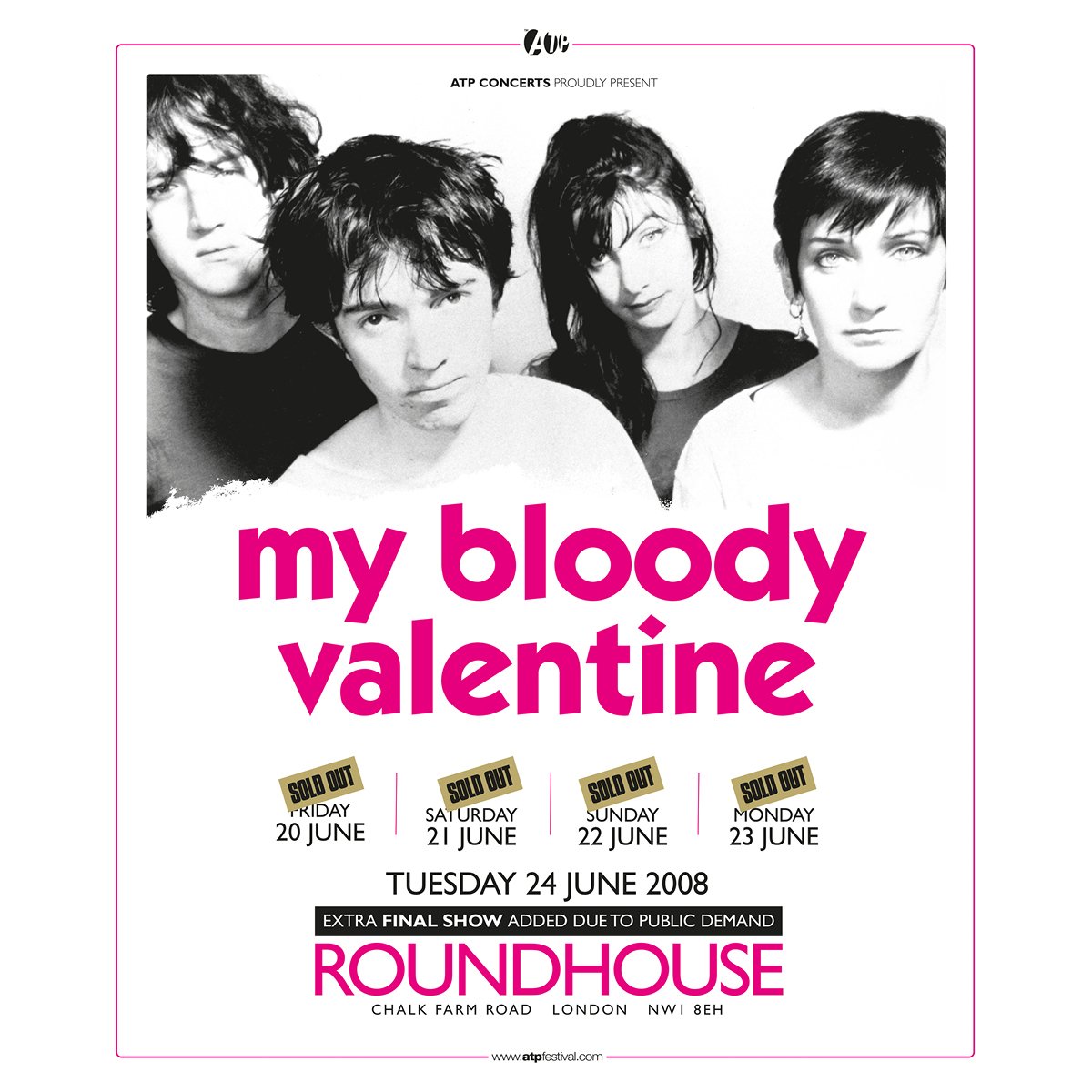 TourDesignLDN's tweet photo. #tuesdayvibes @RoundhouseLDN June 2008 #MyBloodyValentine made their long-awaited return to the stage, the 5-night stand marked the first performances in more than 16yrs. For ATP Concerts #tourdesignlondon #graphicdesign #MBV #theofficialmbv #shoegaze #dreampop #saveourvenues https://t.co/GUyS7BVbIf