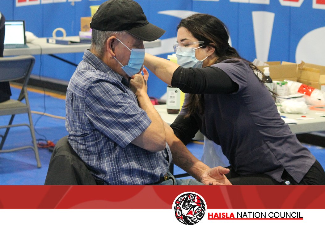 Yesterday was Day One of vaccine clinics in Kitamaat Village, a very exciting milestone for our on-reserve members! #Haisla