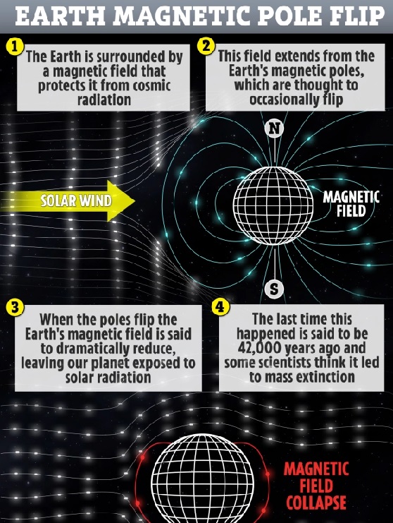 IceAgeBob's tweet photo. New study - Magnetic Catastrophe that Wiped Out the Neanderthals is Due to Hit Again - Magnetic reversal 42,000 years ago “possibly changed the course of human history” - Finally! Mainstream science is beginning to catch up with me https://t.co/5BuKVO9rS8 https://t.co/e6qgaJhZlA