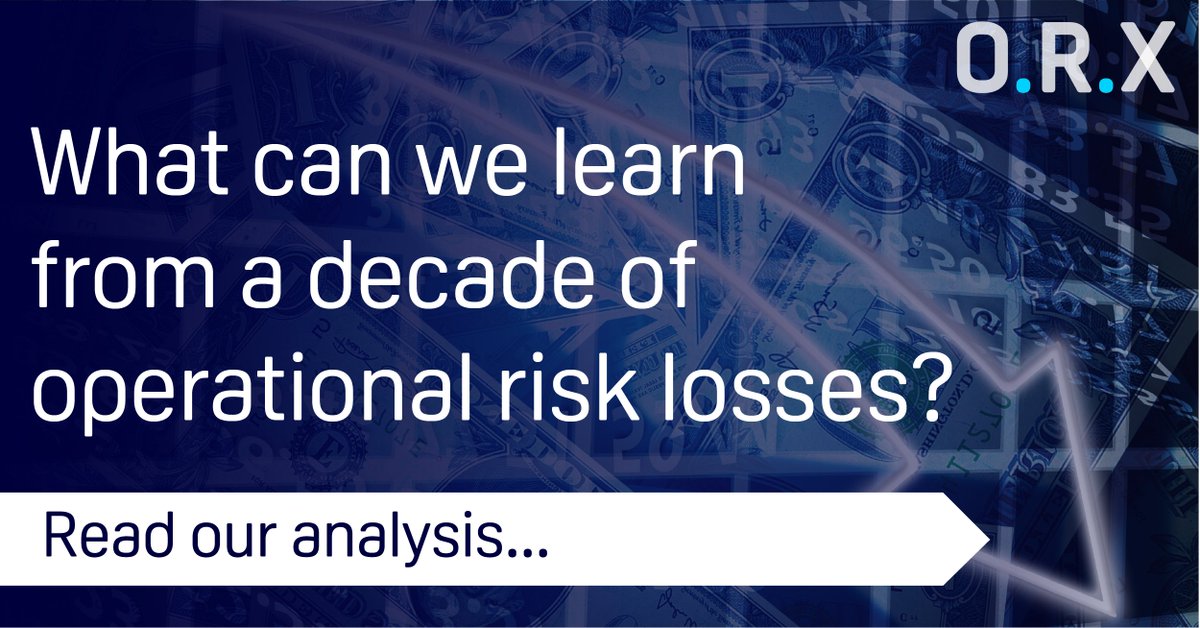 ORX_association's tweet photo. What can we learn from a decade of #OperationalRisk loss data? We recently analysed loss data submitted by financial organisations between 2010 and 2019. 

Take a look at some of our headline findings: https://t.co/Y1N9pd9ujr

#LossData #RiskManagement https://t.co/2a41EKukmD