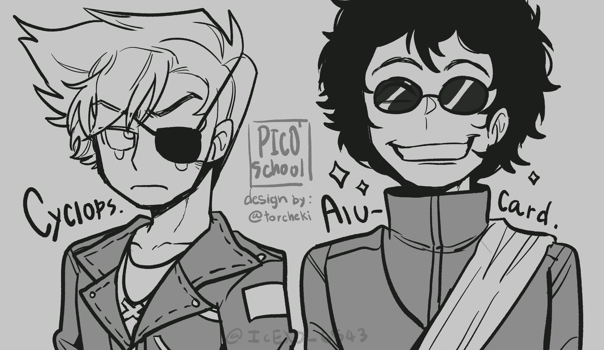 IcEXD_6543's tweet image. [ CYCLOPS &amp;amp; ALUCARD | design by @torcheki  ] 

#picosschool #picosschoolfanart