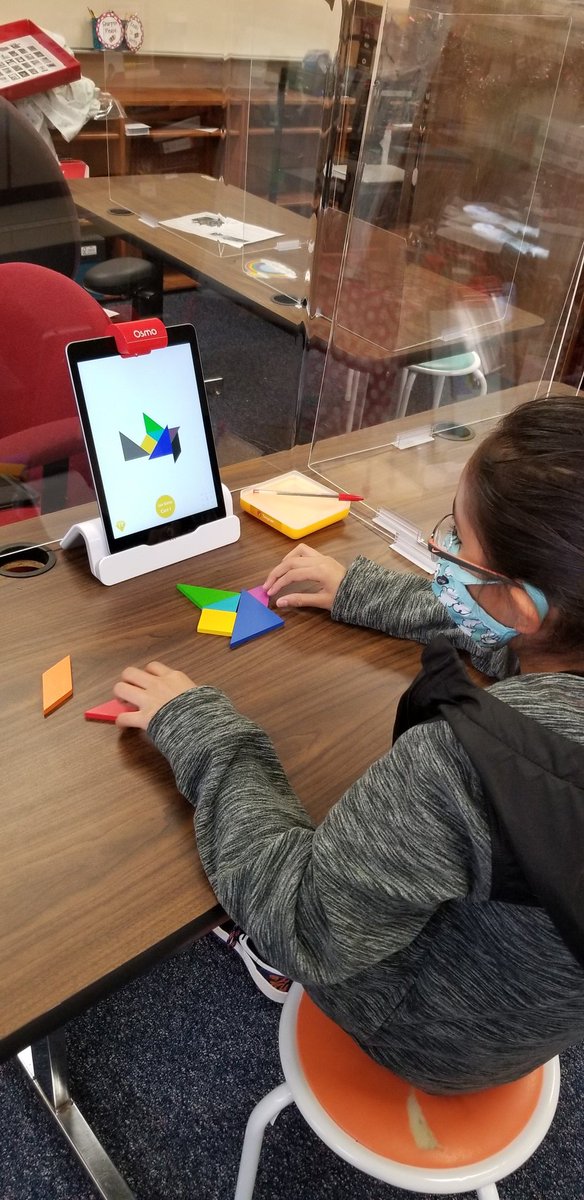 JessicaFey5's tweet photo. My student gets excited to solve word problems because she knows she gets a brain break afterwards. Should I tell her @PlayOsmo Tangram actually works her brain more?  @NISDLeonSprings #studentengagement #brainbreaks #LSEBlooms https://t.co/hBjsBMKHKf