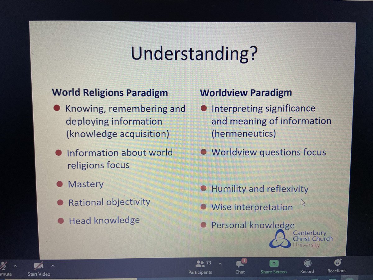 Saw a lot of people leaning in closer to their computers on this slide #ReligionAndWorldviews