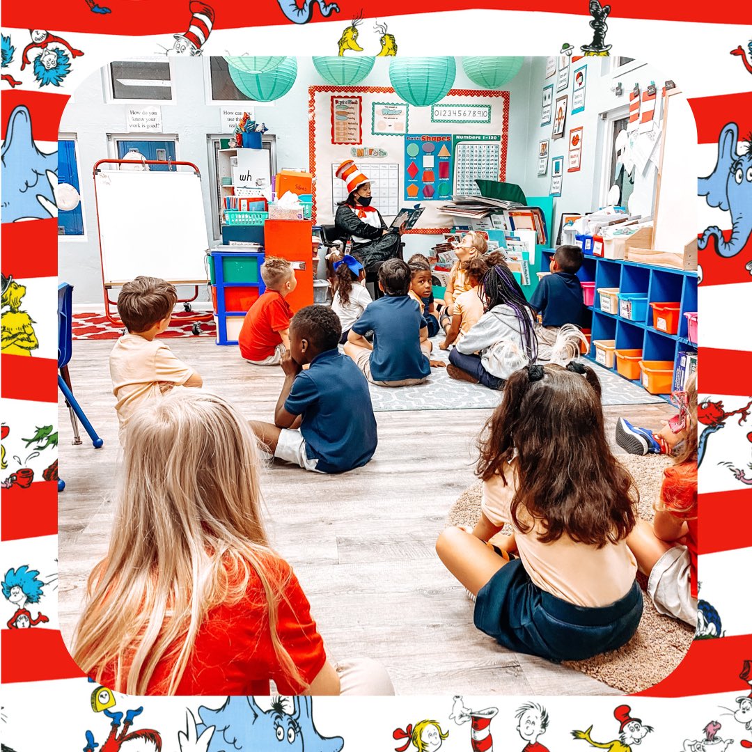 CCAOrmond's tweet photo. Dr. Seuss week in full swing!!😁🌟📚 #DrSeuss #DrSeussDay #DrSeussWeek https://t.co/MUQz0J1up7