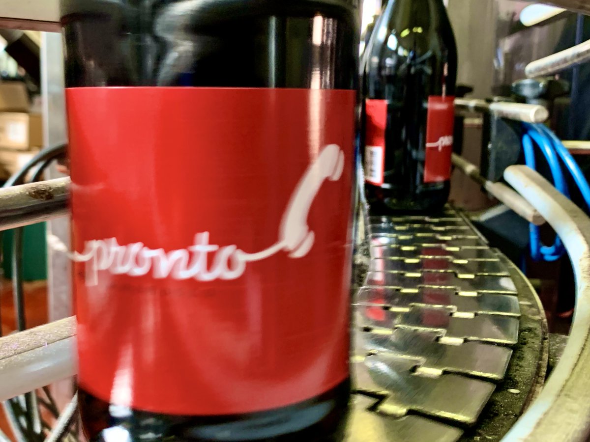 WineStopDTLA's tweet photo. Bottled today! Vintage 2020. ETA: April 2021. Pronto Secco. Fizzy, Fresh &amp; Fun. Italy's coolest red and L.A.'s most famous @RealLambrusco. Exclusively at #WineStop. Pre-order Pronto here: https://t.co/Xw7nwxSQDV Right in time, to celebrate World @LambruscoDay 2021 on June 21st.! https://t.co/L9qJuOgCwW