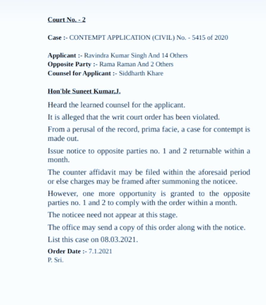 Neerajk311292's tweet image. माननीय @myogiadityanath जी मामले मे संज्ञान ले ! हाइकोर्ट इलाहाबाद के द्वारा कंटेम्प्ट संख्या 5415/20 दिनांक 7 Jan 21 में 8 मार्च से पहले #नियुक्ति पत्र जारी करने के आदेश की अवमानना करके @HandloomTextile विभाग फिर एक बार @UPGovt की छवि को खराब करने की कोशिश हो रही है 
#Handlooom