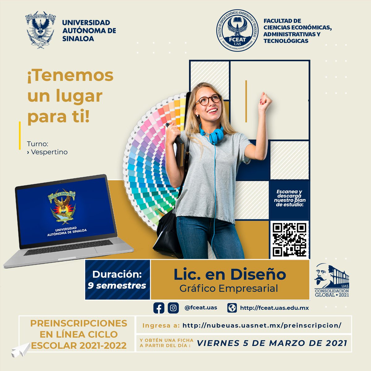 disenofceat's tweet photo. Conoce más sobre la Licenciatura en Diseño Gráfico Empresarial, que la Universidad Autónoma de Sinaloa imparte en la Facultad de Ciencias Económicas, Administrativas y Tecnológicas (FCEAT UAS) en Guamúchil https://t.co/GZBzLldUne https://t.co/YrL0PLLhEV