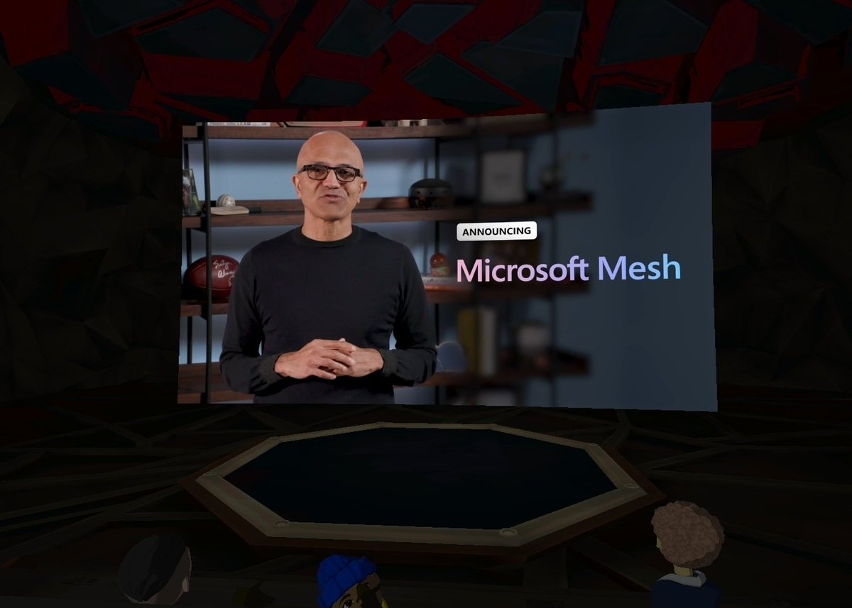 barelytired's tweet photo. James Cameron, Pokémon, a Giant Squid, and the launch of Microsoft Mesh in VR. A fun day in @AltspaceVR with @akipman at Ignite 2021! https://t.co/VfcNBZLDwm