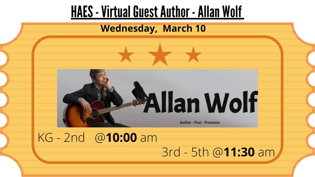 <a href="/juliet6640/">juliet rosso</a> HAES librarian is thrilled to be partnering with <a href="/HAEPTA1/">HAE PTA</a> to host a virtual author for our students!! #thisismcps #readeveryday