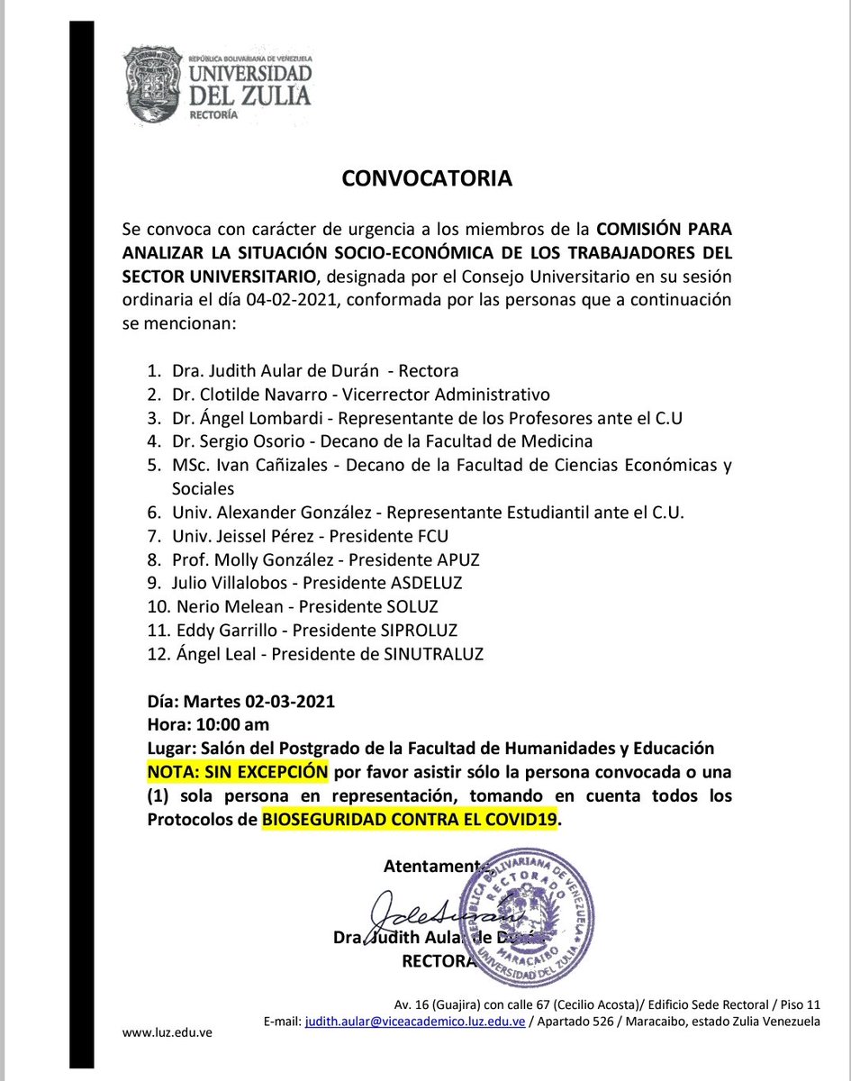 Asociación de Profesores de LUZ tweet media