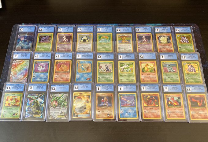 Just got my first set of graded Pok&eacute;mon cards back from CGC. I&rsquo;m gonna chase this high... https://t.