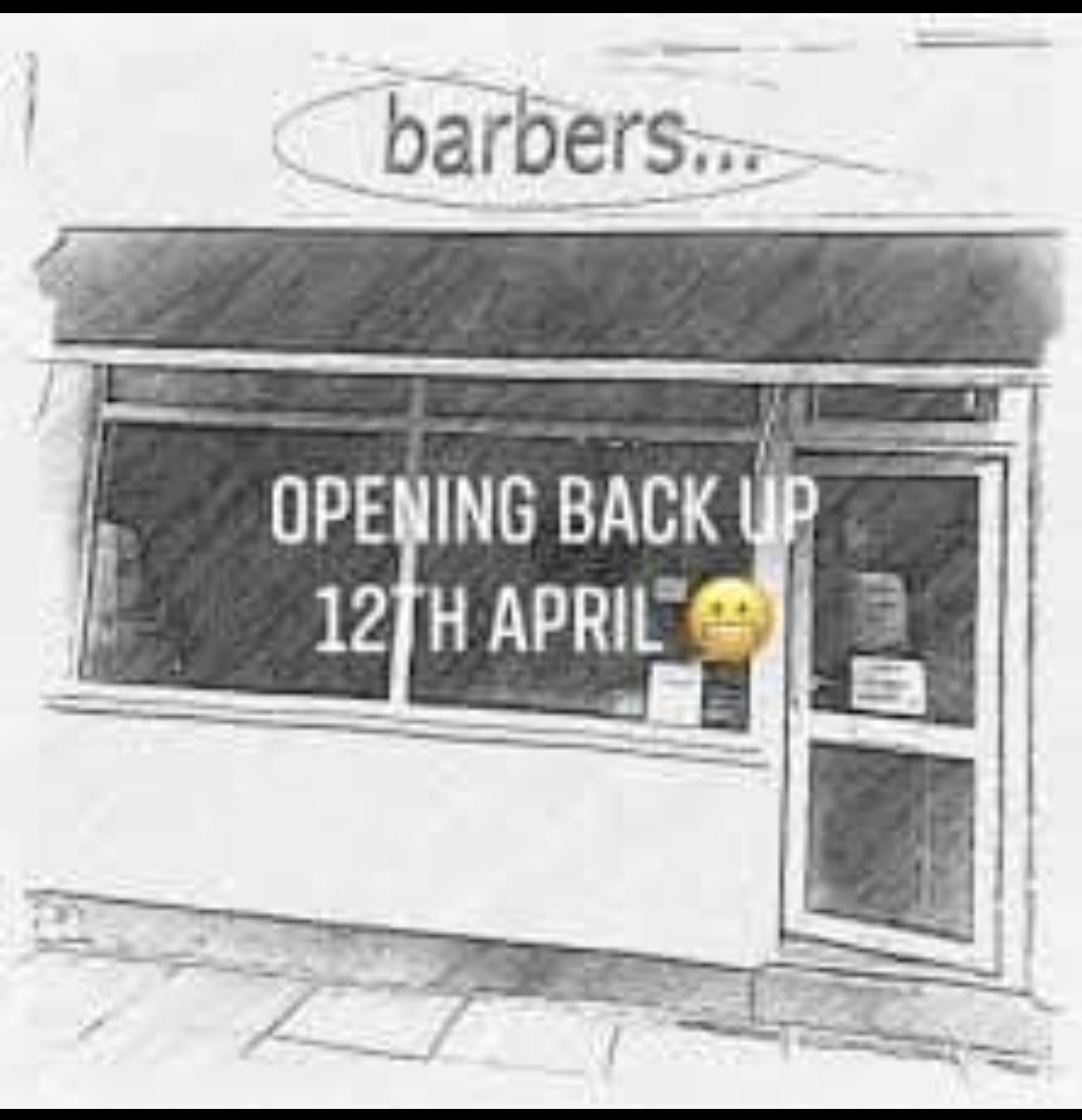 AlBarberLeeds's tweet photo. We are very happy to WELCOME you all back from 12th April. 
We will also be taking bookings on our booking system for the 12th April onwards.

WE CAN'T WAIT TO REOPEN AND WELCOME EVERYONE BACK!!!

AL Barber https://t.co/cXIgDd2BQM