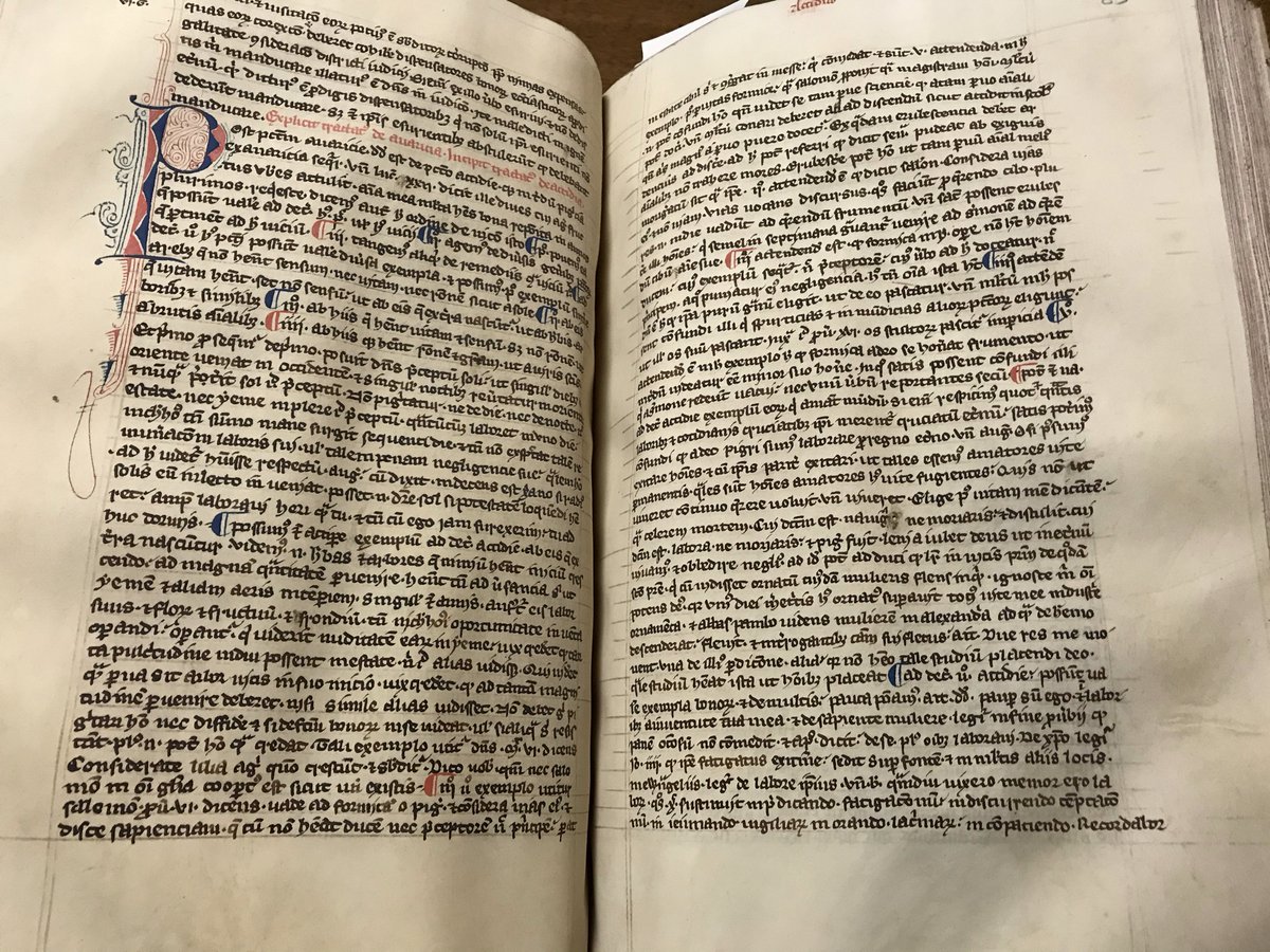 William Peraldus's super popular treatise on the vices has scarcely any evidence of readers in @MertonCollege MS 233. Except for some v discrete marginal dots in the section on remedies for Wrath.  🤔
medieval.bodleian.ox.ac.uk/catalog/manusc… #MertonMSS
