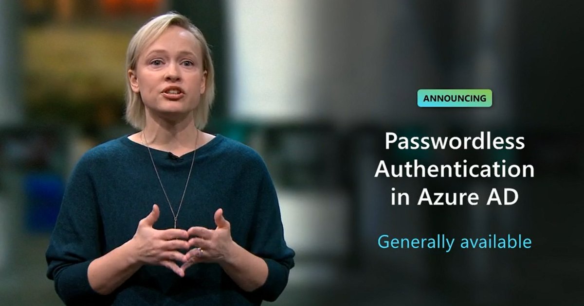 envisiontech's tweet photo. The general availability of #Passwordless Authentication in Azure AD was just announced at #MSIgnite!
"Now you can create end-to-end experiences for all employees so that they no longer need passwords to sign into the network."
#AzureAD #envisiontech @Azure #MicrosoftIgnite https://t.co/So5K7FpiAp