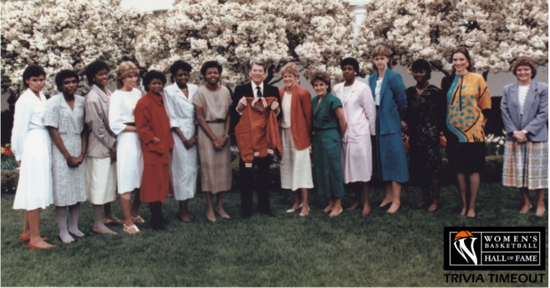 WBHOF's tweet photo. It's #TriviaTimeout Tuesday!Test your knowledge with this week's quiz on the NCAA Women's Basketball Tournament! Did you know
that the 1986 Texas team was the first to have a perfect 34-0 season?
Click below to test your knowledge. #wbhofamer #knoxrocks
https://t.co/touJ5veWph https://t.co/Sb5T5KsBXu