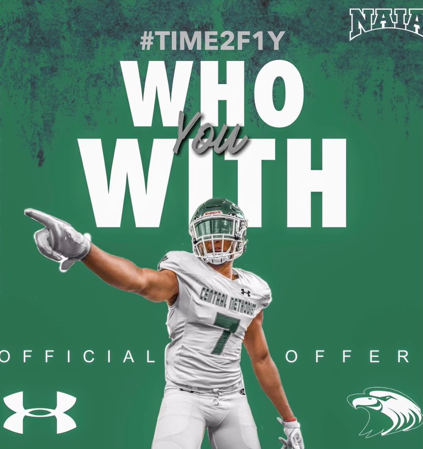 Bradynail's tweet photo. Im blessed to receive an offer from Central Methodist University! #GoGreen 🦅 https://t.co/N5vnIJE8PC