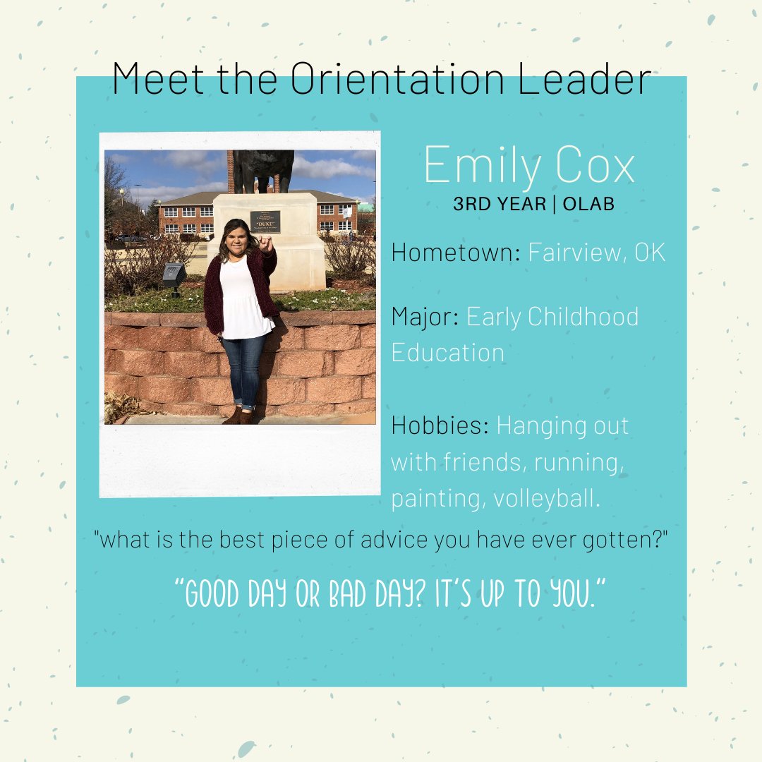 SWOSUNSO's tweet image. MEET THE OLs

We&apos;re introducing you to the 2021 Orientation Leaders daily, so that you know who is on your side as you begin your transition into your new, exciting college lifestyle!

Today, we are introducing to you the Orientation Leader Advisory Board (OLAB).