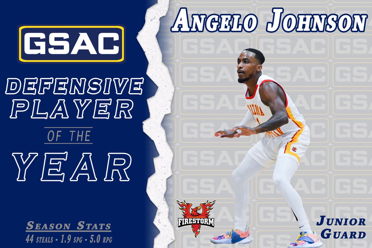 gsacsports's tweet photo. BREAKING: M🏀 All-Conference Team‼️

De’Ron Kyle from @ACUMBB has been named the GSAC Player of the Year. His teammate, Angelo Johnson, has been selected as the Defensive POY. Jeff Rutter has been named Coach of the Year. Read the full article ⤵️⤵️

📰 - https://t.co/27RB3xPIrf https://t.co/7p7gMw0g36