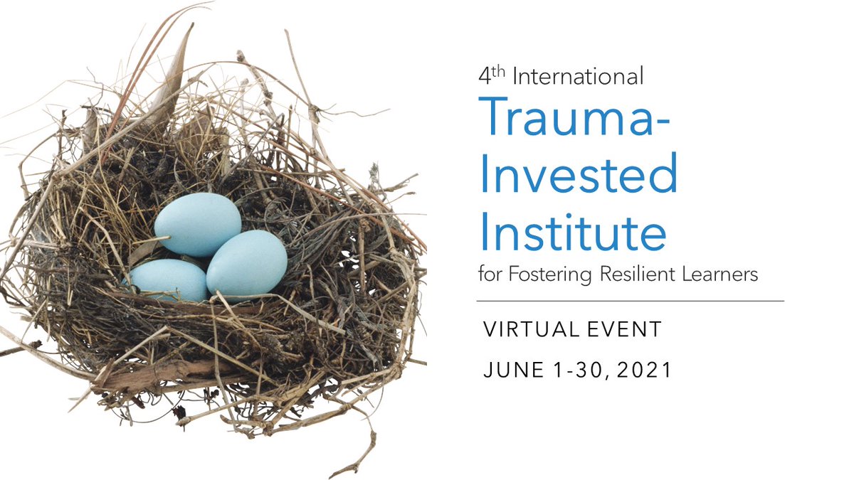 Have you registered your team yet? Lots to discuss about trauma, equity, SEL, relationships...and ways to set yourself up for success in the fall!

I cannot wait for this fully virtual institute!

Info here: fosteringresilientlearners.org/virtualinstitu…