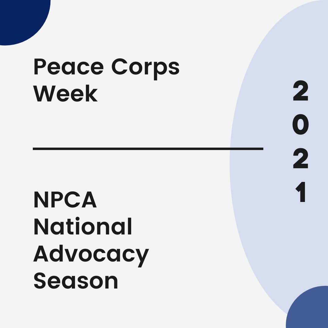 RPCVsServing's tweet image. It&apos;s #PeaceCorpsWeek and the start of the NCPA&apos;s National Advocacy season! We&apos;re excited to support Peace Corps advocates across America by sharing data about the fantastic impact #rpcvs have in their home communities. Be sure to log your volunteer hours to contribute 🙂