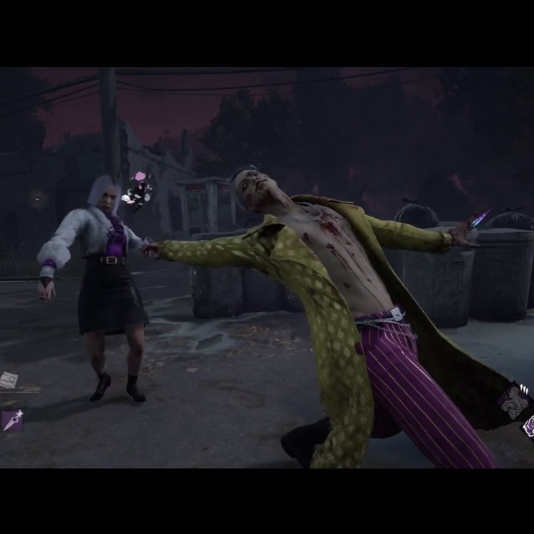 RatLivers's tweet photo. Bhvr: no we can't add emotes or things people actually want because that will break the horror immersion
Also Bhvr: this shit https://t.co/dqJhgp3QcJ