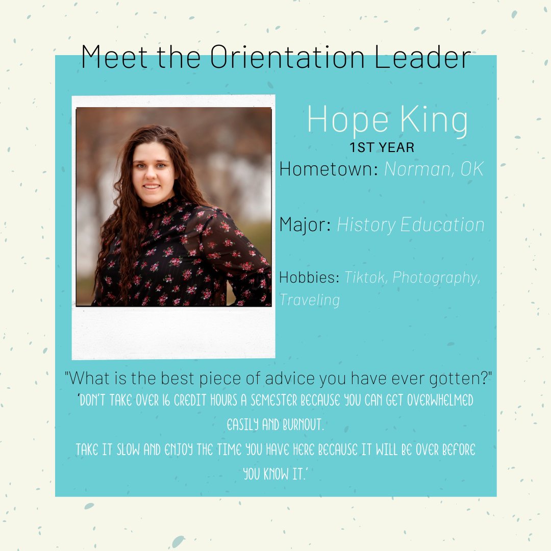 SWOSUNSO's tweet image. MEET THE OLs

We&apos;re introducing you to the 2021 Orientation Leaders daily, so that you know who is on your side as you begin your transition into your new exciting college lifestyle!