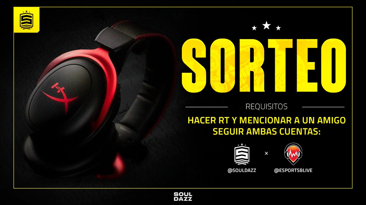 🔴NUEVO SORTEO🔴

Para celebrar la participación en <a href="/EsportsBLive/">The Gaming Business</a> sorteamos unos HyperX Cloud II Auriculares Gaming Rojo😱

Requisitos:
➡️Dar RT a esta publicación y mencionar en los comentarios a un amigo.
➡️Seguir a <a href="/Souldazz/">Souldazz</a> y <a href="/EsportsBLive/">The Gaming Business</a> 

❌Hasta el domingo 7 a las 00:00h
