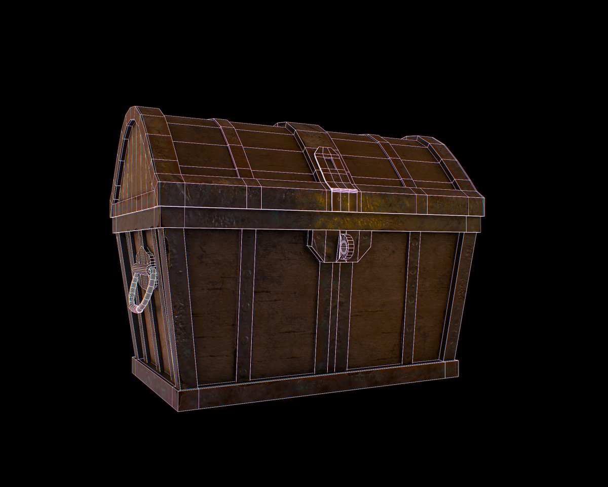 Treasure chest I finished for my Game Engine Project, really happy with how the weathering came out on this one. #3dart #gamedev #artist #substancepainter #3denvironment