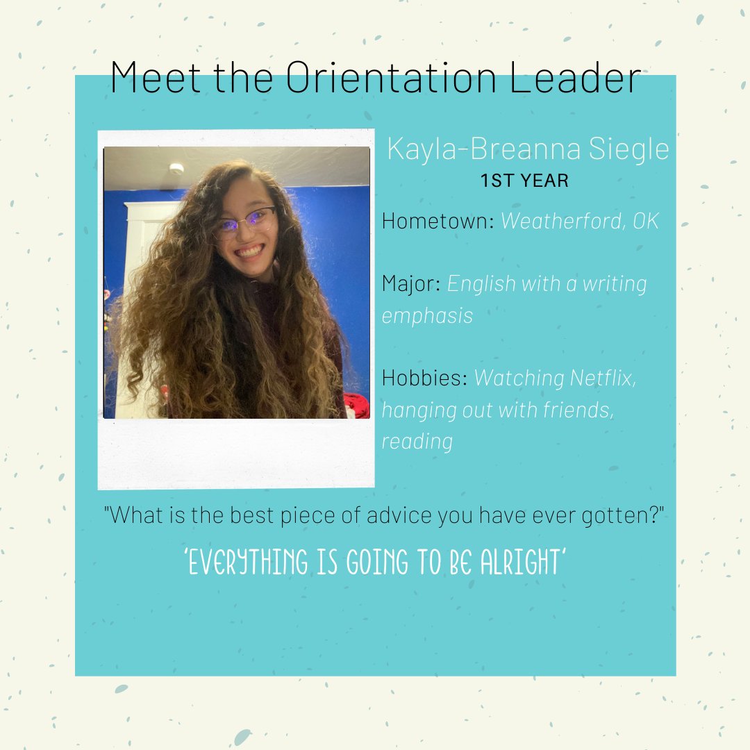 SWOSUNSO's tweet image. MEET THE OLs

We&apos;re introducing you to the 2021 Orientation Leaders daily, so that you know who is on your side as you begin your transition into your new, exciting college lifestyle!