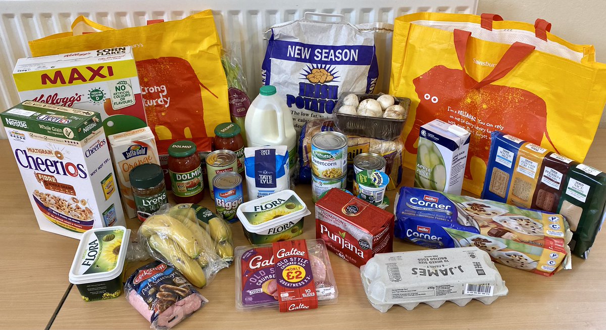 Thanks to CCGBC Food and Essentisl Supplies Funding, kind donations from our Killowen Family and a generous voucher from Sainsbury’s, another batch of weekly hampers have been delivered today!