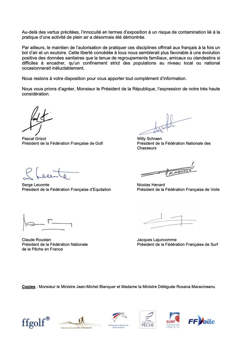 SurfingFrance's tweet image. La Fédération Française de Surf, aux côtés des sports et activités de plein air, a adressé un courrier au Président de la République pour anticiper sur l'annonce de potentielles mesures gouvernementales restreignant l'accès à la pratique sportive 👉 bit.ly/3b6RiM6