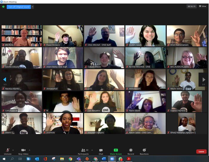 esmithangie's tweet photo. Great to meet Young Ambassadors from @ONEintheUK as well as Kenya at the Hour of Action discussing COVID and the Global learning crisis. Happy to hear and see some MPs #raiseyourhand for girl’s education!  #ONEActivist #GPE https://t.co/XDvihLn2yM